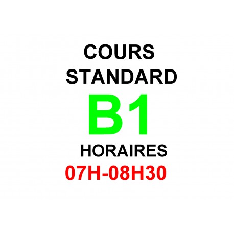 Cours d'allemand standard  B1 (interne)