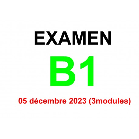 Examen Goethe Zertifikat B1 05 décembre 2023   (3 modules)