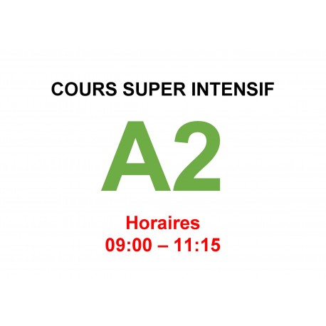 Cours super intensif d’Allemand Niveau A2 (c) janvier interne  2025