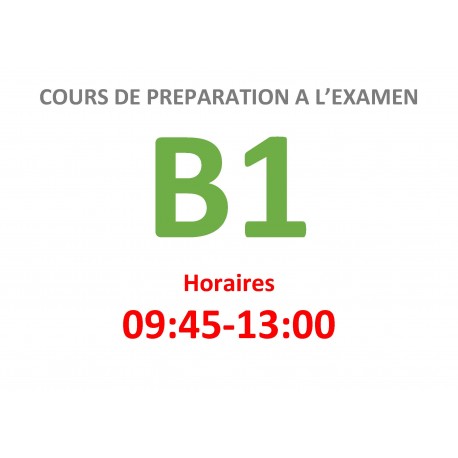 Cours de préparation à l’examen Goethe Zertifikat  B1 (PVK B1 c) mars 2024